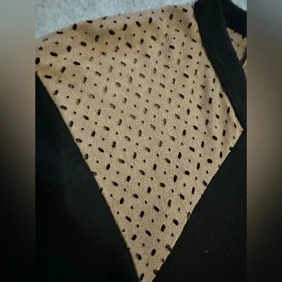 Karlie black and brown long sleeve top size S - Picture 3 of 5